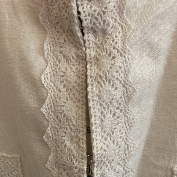 Linen White jacket , light weight Size, 8 - Picture 6 of 10